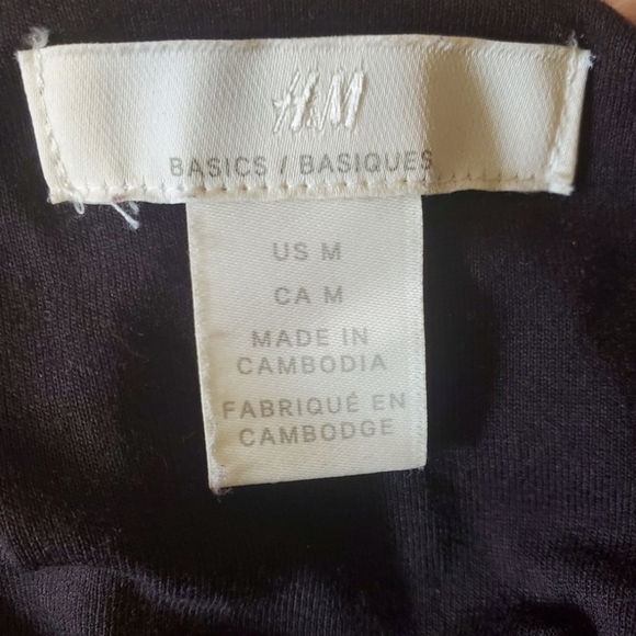 H&M Simple Black Summer A-Line Dress With Pockets - Picture 8 of 9